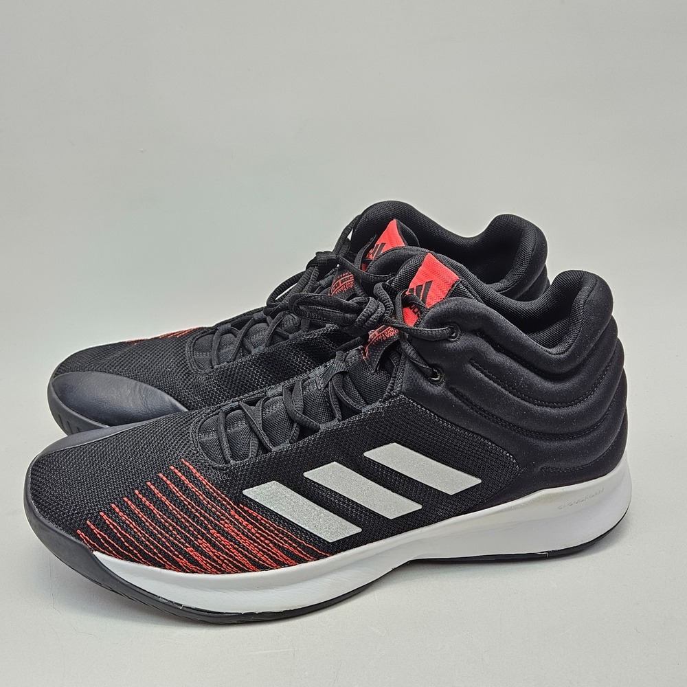 Adidas Pro Spark 2018 Black Red Silver Basketball Shoes Mens 15 F99892 - Picture 3 of 13